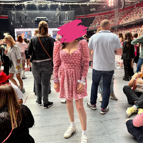 For Love & Lemons                     Theresa Mini Dress in Pink - Picture 2 of 8